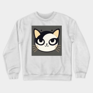 Cartoon cat character icon logo Crewneck Sweatshirt